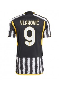 Juventus Dusan Vlahovic #9 Jalkapallovaatteet Kotipaita 2023-24 Lyhythihainen